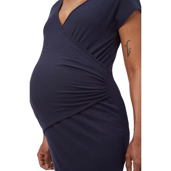 Stowaway Dresses & Skirts - Women's Stowaway Maternity Drop Shoulder Dress XL Navy New!!!